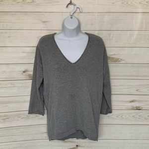 Grey v-neck sweater by Madewell
